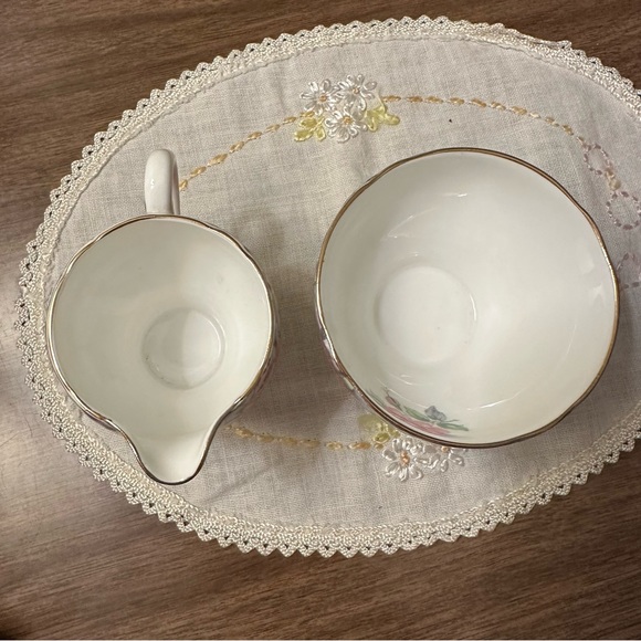 Royal Standard Rose of Sharon Creamer and Sugar Bowl Bone China Set - England - Picture 6 of 10